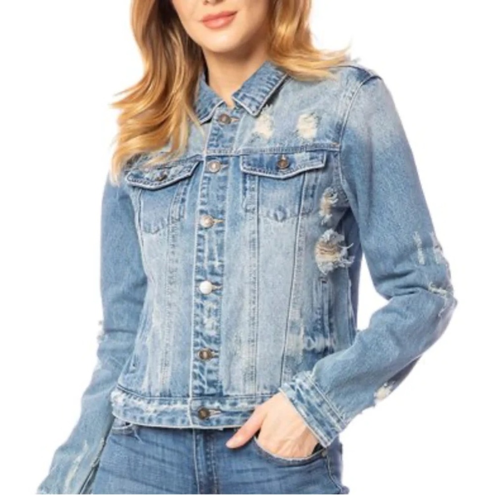 CISONO Distressed Denim Jacket